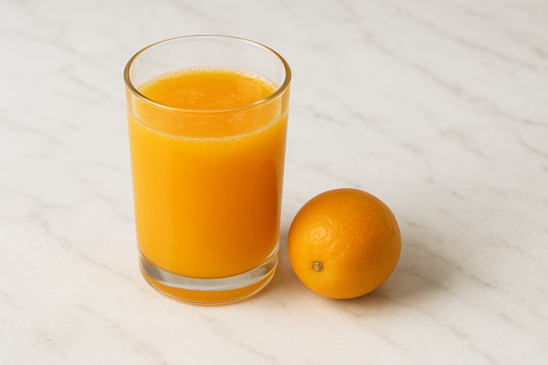 Glas Maracujanektar mit Maracuja