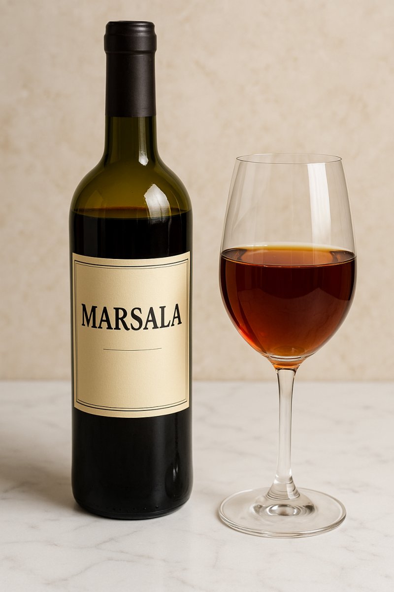 Glas Marsala (italienischer Likörwein)