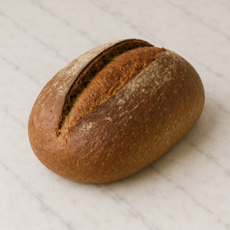 Aufgeschnittenes Mischbrot aus Roggen- und Weizenmehl