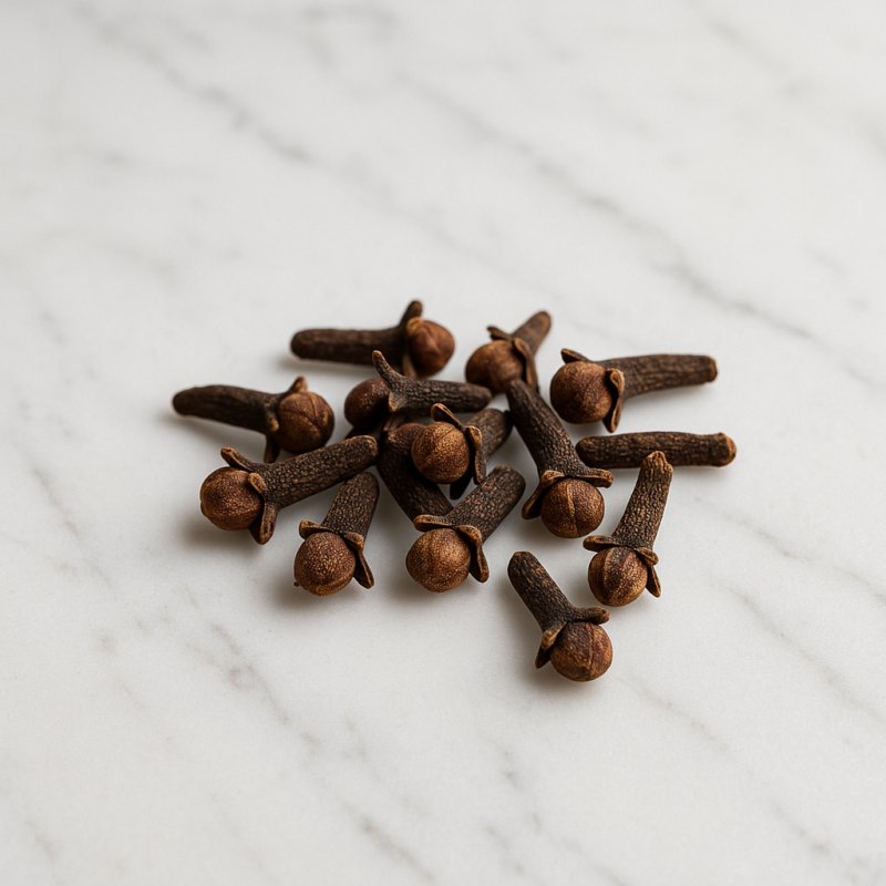 Getrocknete Nelken (Gewürznelken) in Nahaufnahme