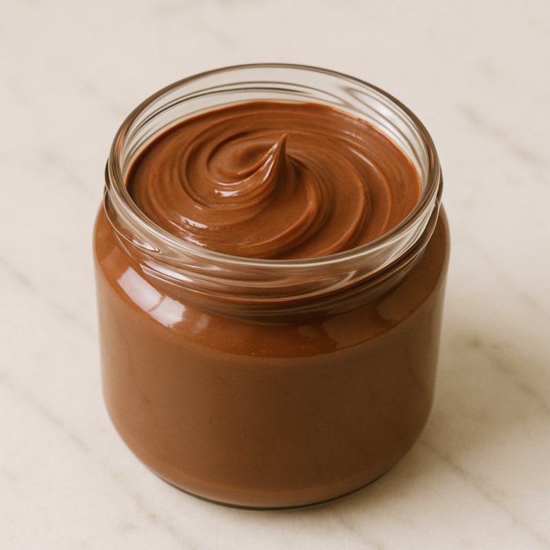 Glas mit streichfähiger Nuss-Nougat-Creme