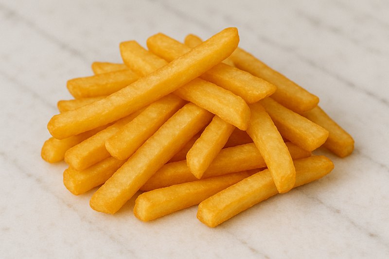 Portion Pommes frites auf einem Teller