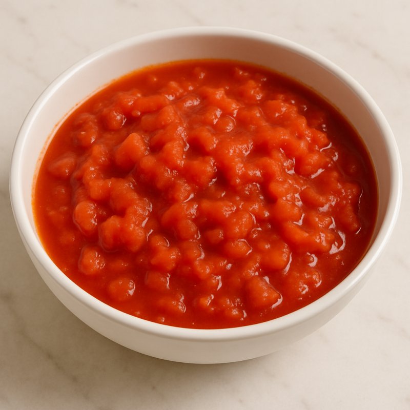 Gehackte Tomaten in einer Schüssel