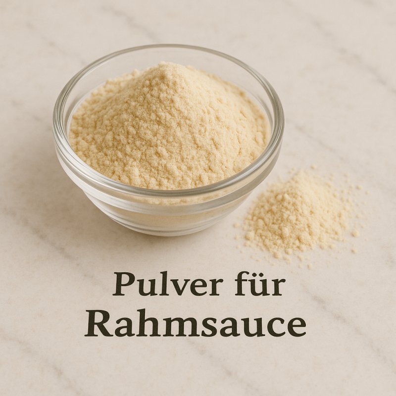 Pulver für Rahmsauce in einer Schüssel