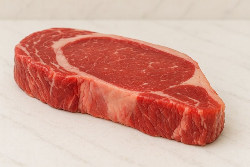 Rumpsteak auf einem Grill