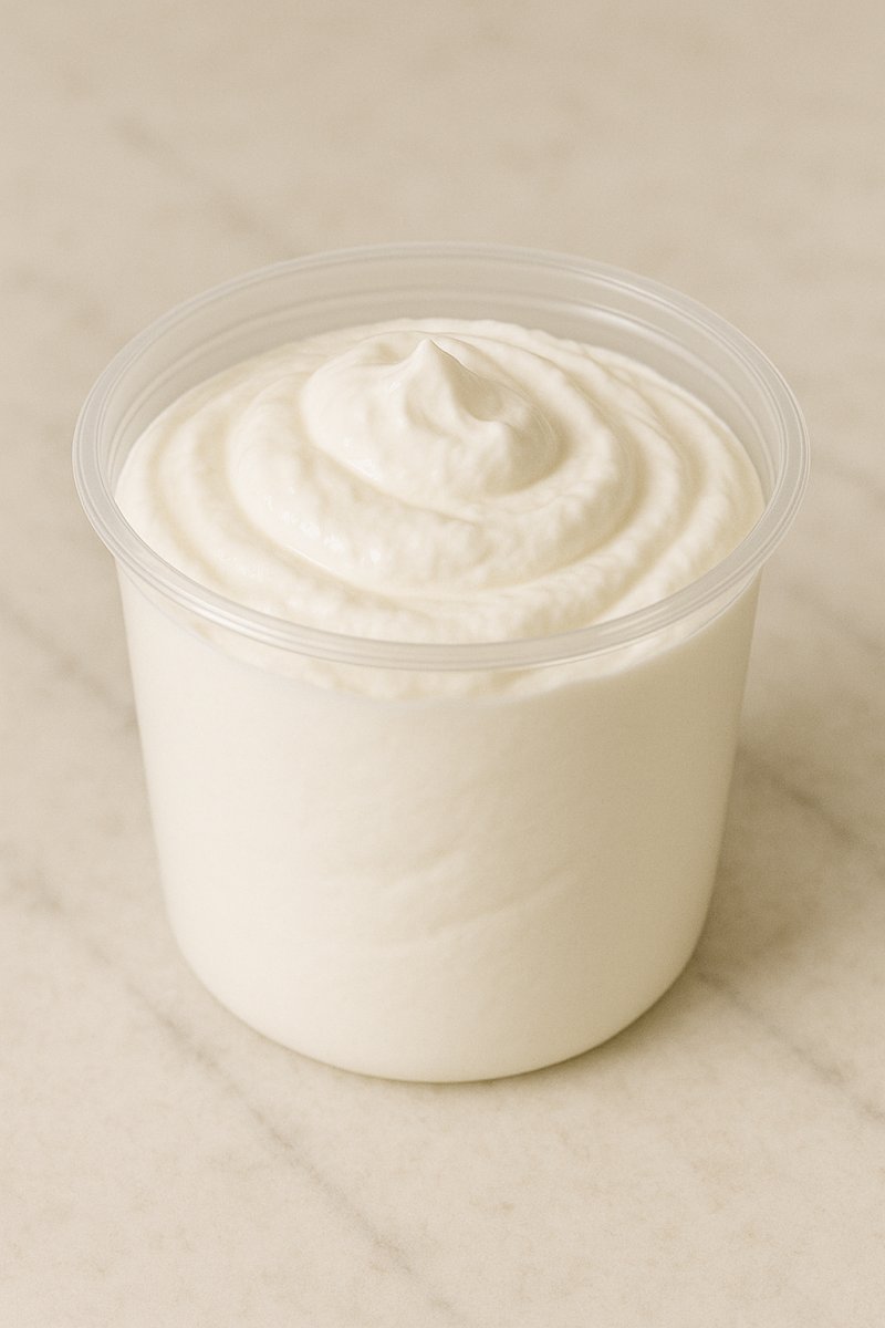 Schüssel mit Sahnequark