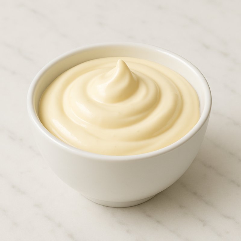 Schale mit Mayonnaise