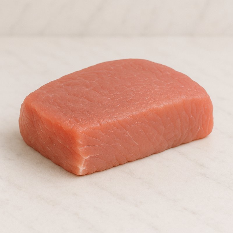 Rohes mageres Schweinefleisch auf einem Schneidebrett