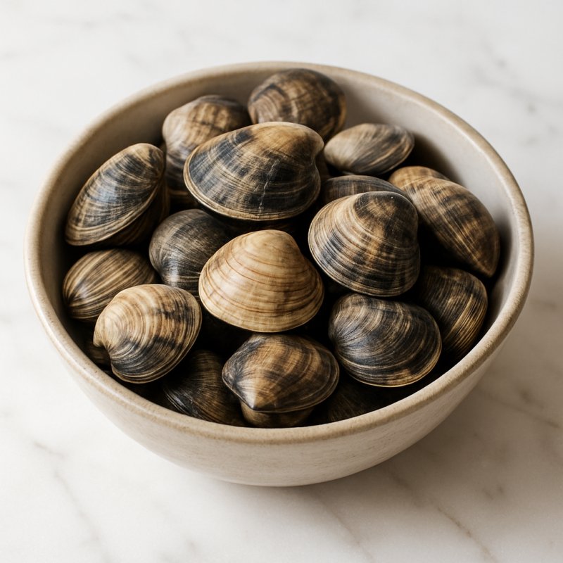 Frische Venusmuscheln in ihren Schalen