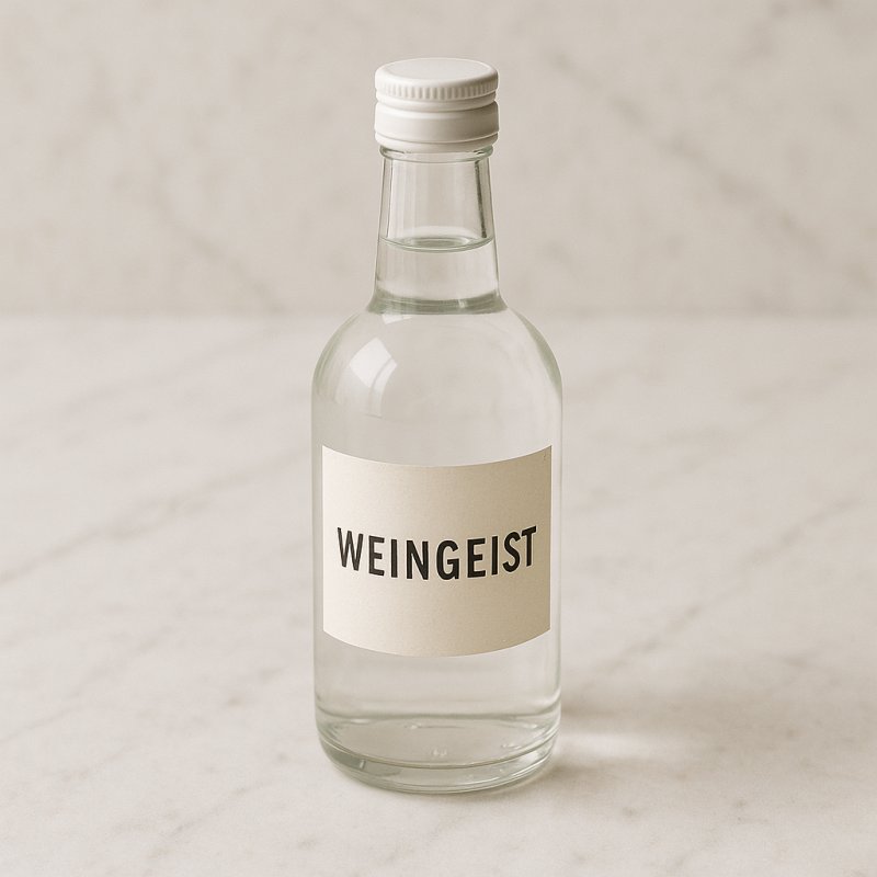 Flasche mit Weingeist rein 95 Vol. %