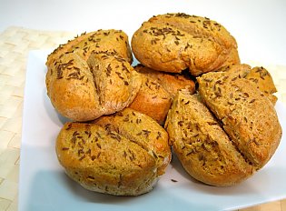 Quarkbrötchen mit Kümmel