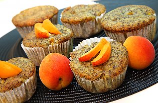 Aprikosen- Mohn- Muffin