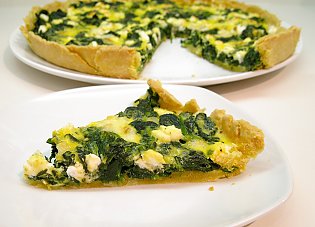 Herzhafte Spinat- Feta- Pie