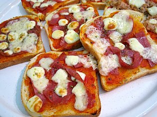 Pizza- Toast-  Salami