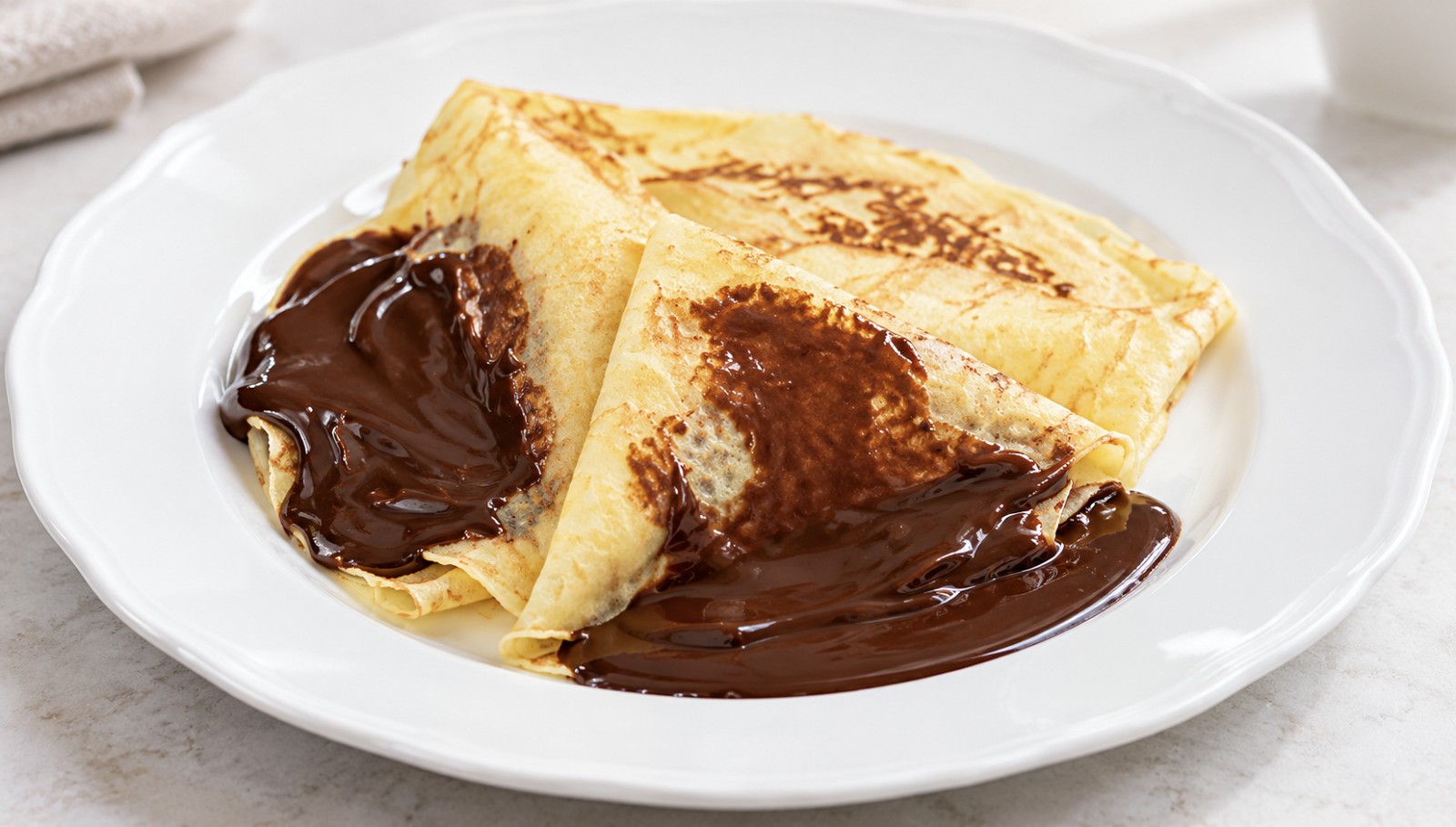 Crêpes con crema al cioccolato