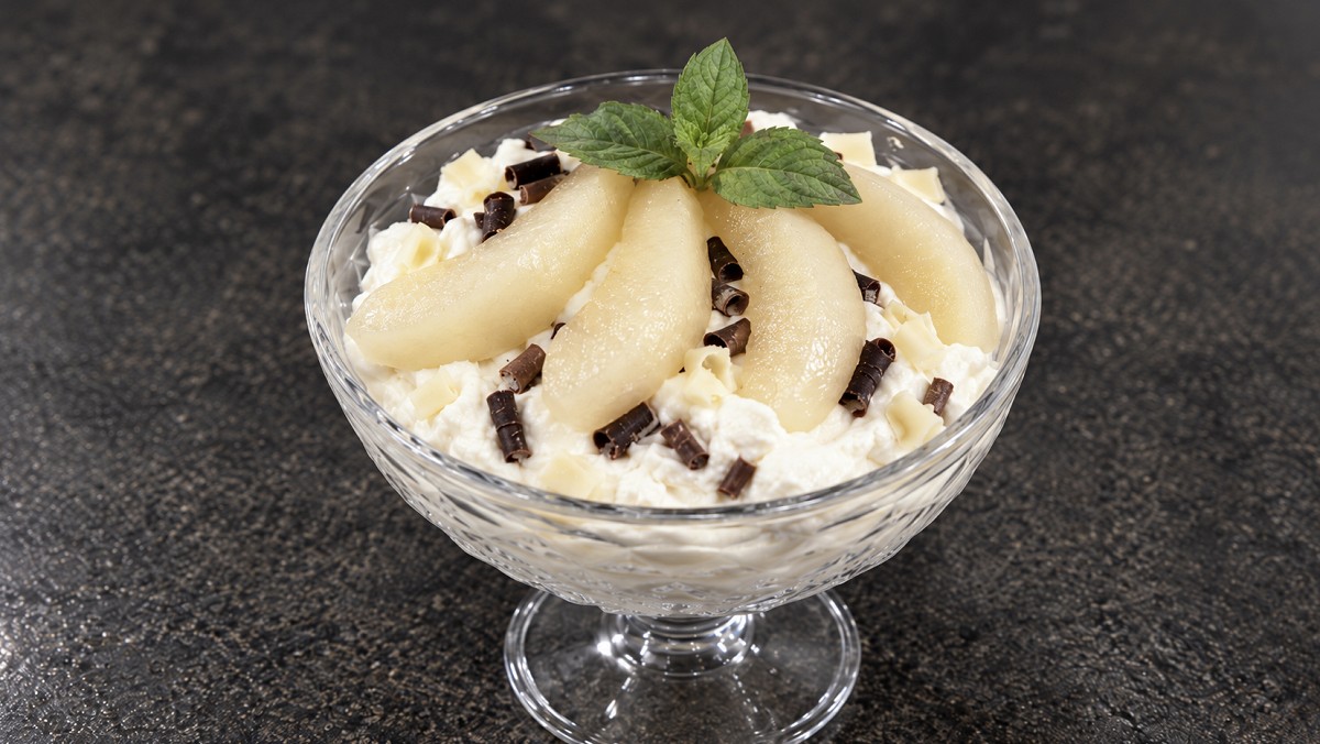 Crema al mascarpone e pere